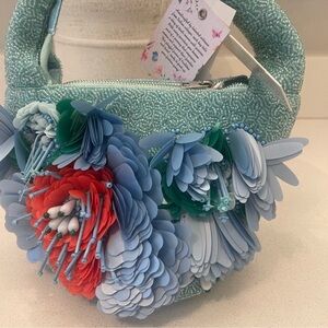 Ocean floral bouquet beaded bag!!! NWT